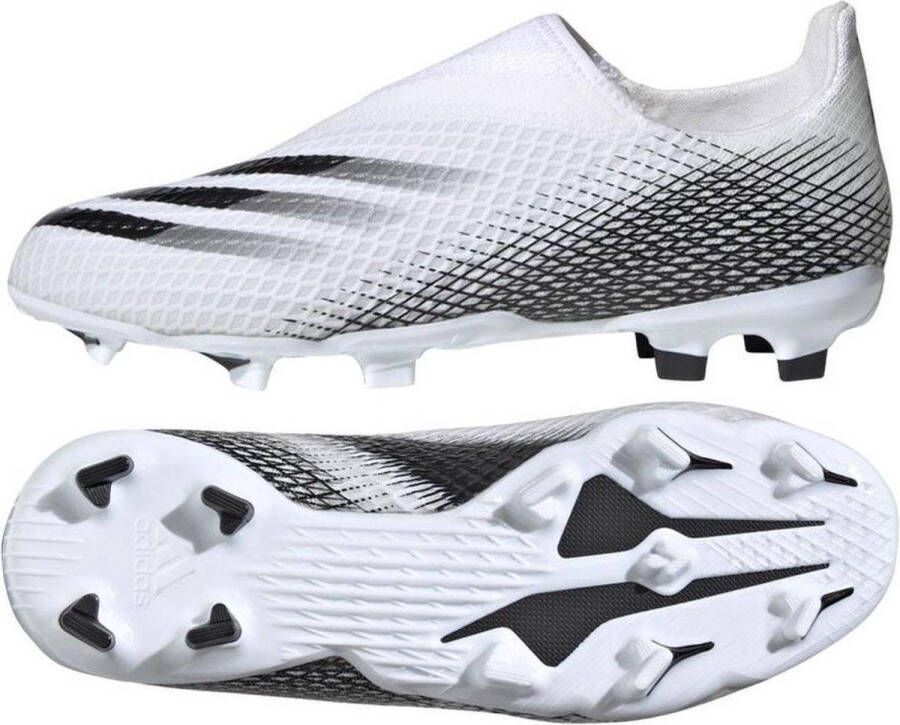 adidas X Ghosted.3 Ll Fg Voetbalschoenen Wit Zwart Kinderen