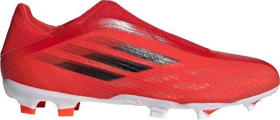 Adidas X Speedflow.3 Veterloze Firm Ground Voetbalschoenen Red Core Black Solar Red Heren