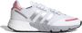 Adidas Originals ZX 1K Boost Schoenen Cloud White Silver Metallic Hazy Rose Dames - Thumbnail 1
