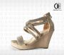 ADRIANA CARRILLO Sandalen op Sleehak Sonrisa Dames YD-9988-9 BEIGE - Thumbnail 1