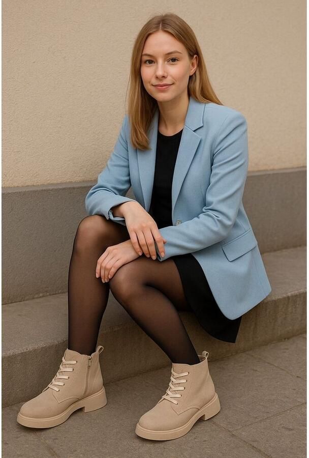 Adventure Shoes Veterboot Cardiff Zand Warm Gevoerd