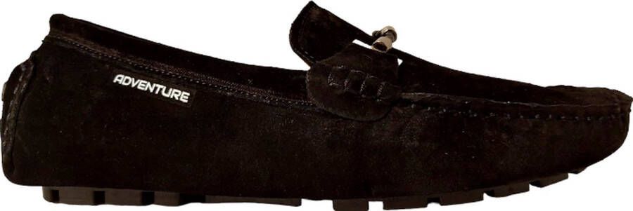Adventure Instapper Milano Zwart Suede Leer High Soft Insole