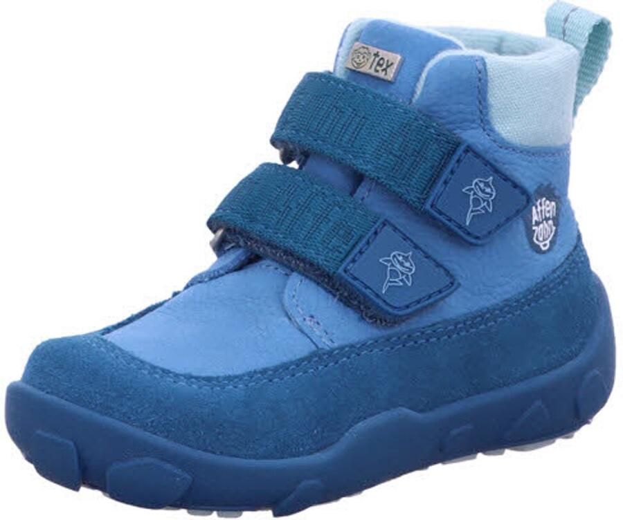 Affenzahn Kid's Übergangsschuh Leder Friendy Barefootschoenen blauw