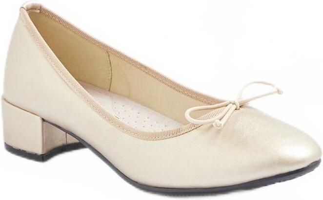 AFIBEL Ballerines petit talon largeur confort noeud fantaisie