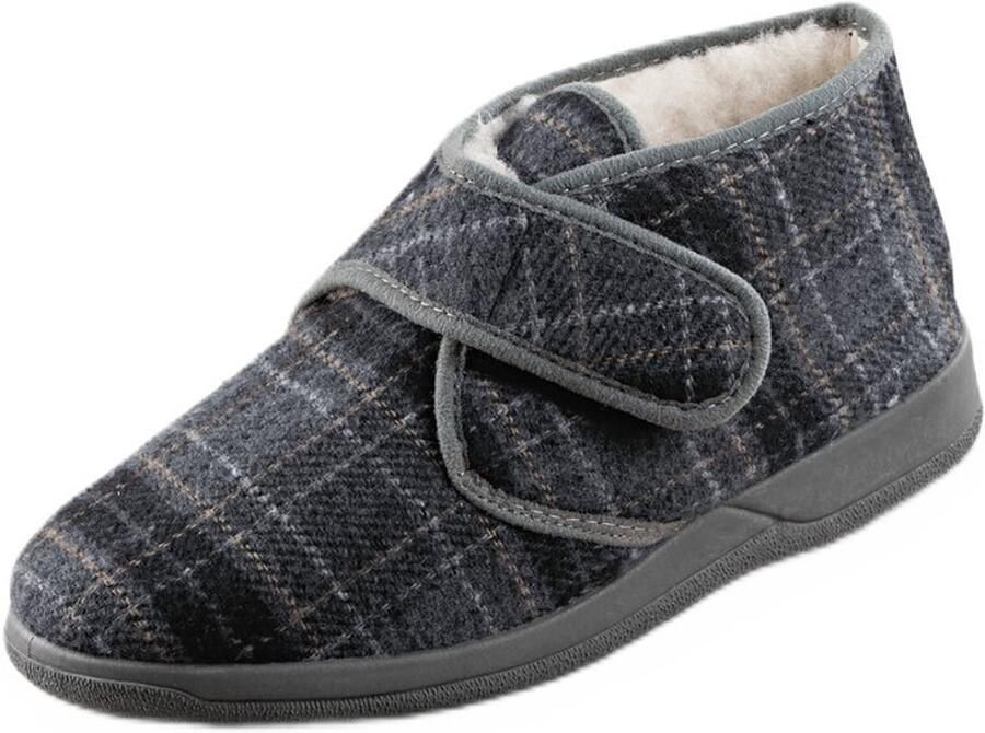 AFIBEL Bottillons fourrés en tissu à carreaux