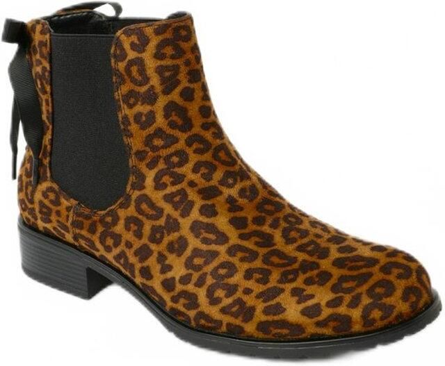 AFIBEL Chelsea boots met glitterhak en nopjes