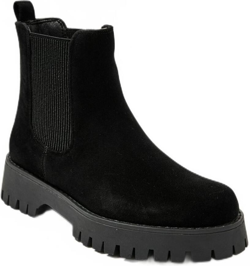 AFIBEL Chelsea boots met suède-effect en ingekeepte zool