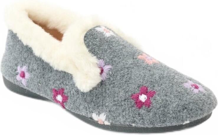 AFIBEL Comfort wijdte pantoffels van imitatiebont