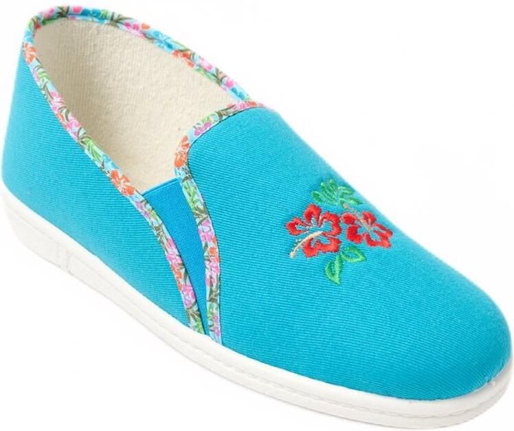 AFIBEL Elastische geborduurde comfort wijdte pantoffels