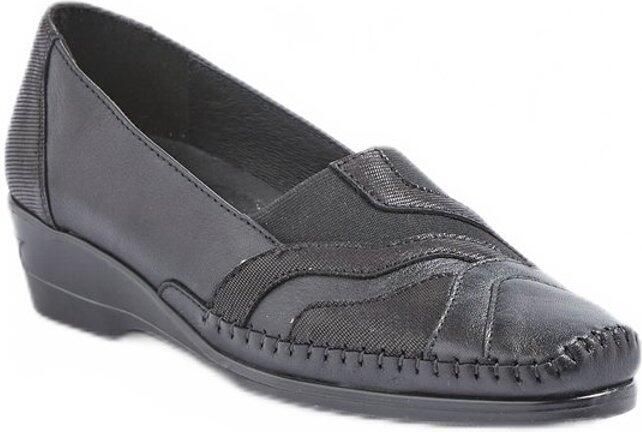 AFIBEL Elastische leren loafers comfortwijdte