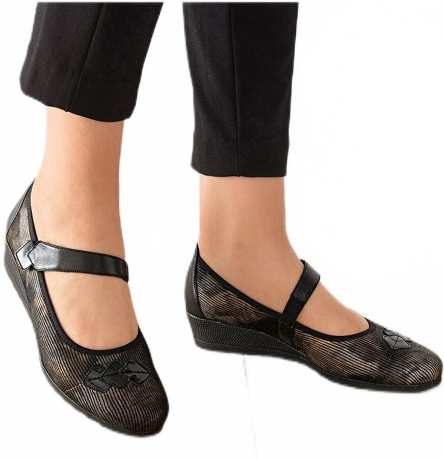 AFIBEL Leren pantoffels met klittenband