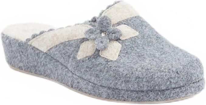 AFIBEL Vilten muiltje met bloemenapplicatie - Foto 1