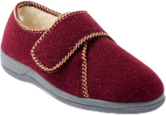AFIBEL Brede comfort gevoerde slippers met klittenband