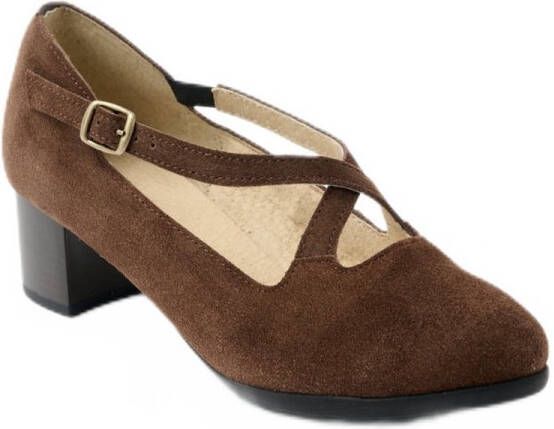 AFIBEL Brede leren comfort hakken