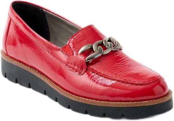 AFIBEL Brede leren loafers met kettingschakels