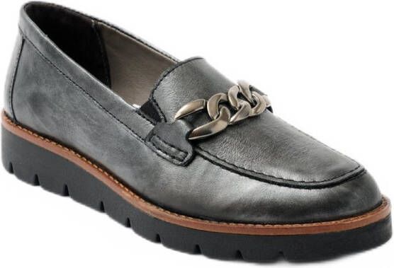 AFIBEL Brede leren loafers met kettingschakels