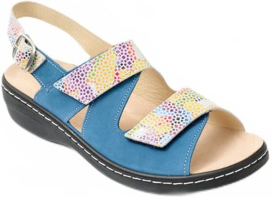 AFIBEL Brede leren sandalen