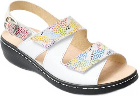 AFIBEL Brede leren sandalen