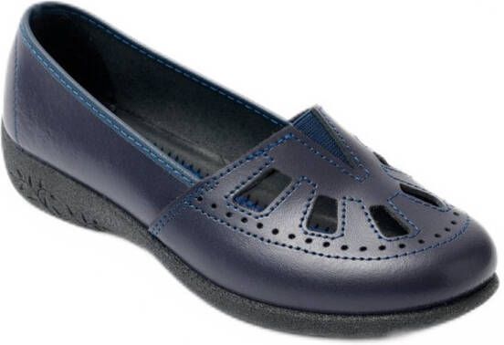 AFIBEL Comfort lederen loafers in wijdte met elastische manchetten