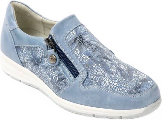 AFIBEL Comfort loafers in wijdte met leren ritssluiting