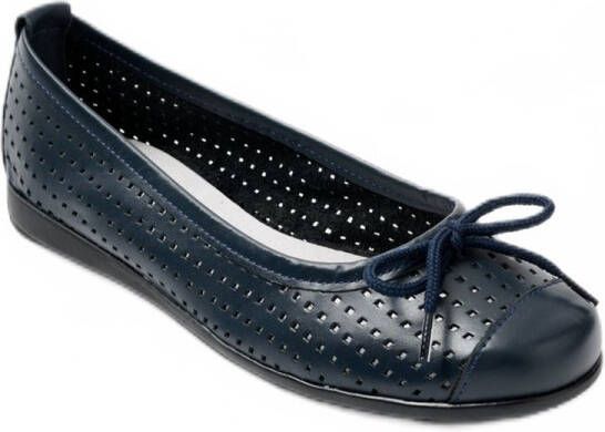 AFIBEL Comfort wijde ballerina's van geperforeerd leer