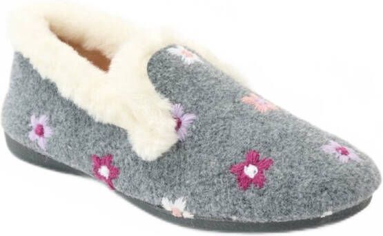 AFIBEL Comfort wijdte pantoffels van imitatiebont