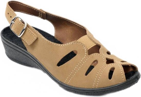 AFIBEL Comfort wijdte suède leren sandalen