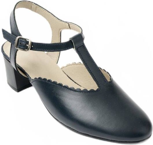 AFIBEL Comfortabele brede leren pumps met hoge hak