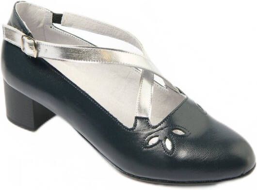 AFIBEL Comfortabele wijdte leren pumps met kruisband