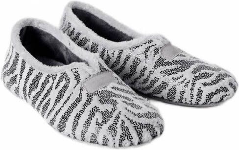 AFIBEL Comfortwijdte pluche gebreide pantoffel