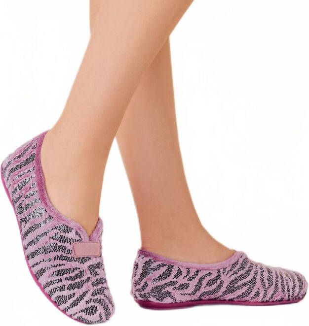 AFIBEL Comfortwijdte pluche gebreide pantoffel