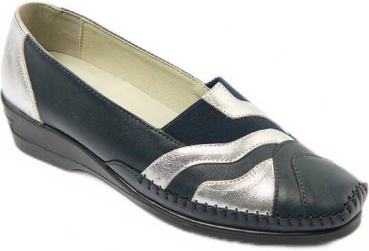 AFIBEL Elastische leren loafers comfortwijdte
