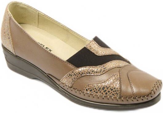 AFIBEL Elastische leren loafers comfortwijdte