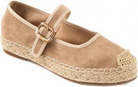 AFIBEL espadrilles met gesp en touwzool