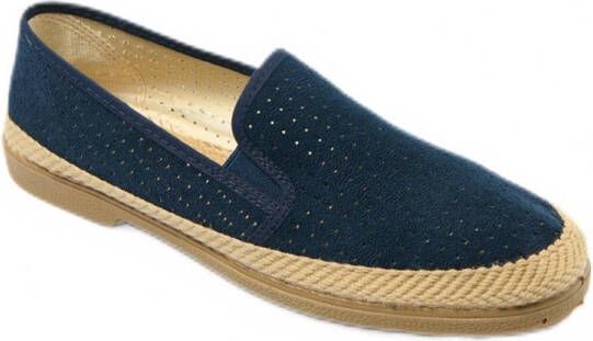 AFIBEL Geperforeerde canvas loafers met elastiek