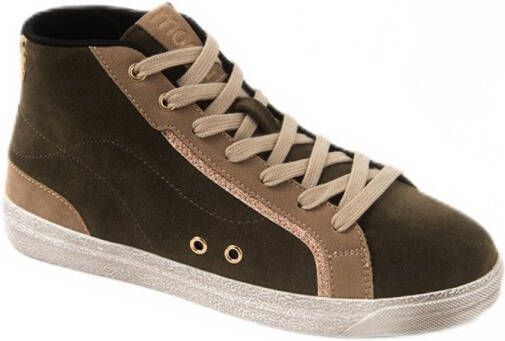 AFIBEL Khaki beige hoge veterschoenen