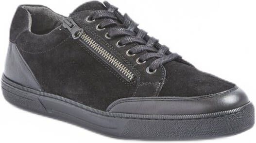 AFIBEL Lage leren veterschoenen met ritssluiting