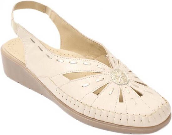 AFIBEL Leren comfort sandalen met gesloten teen