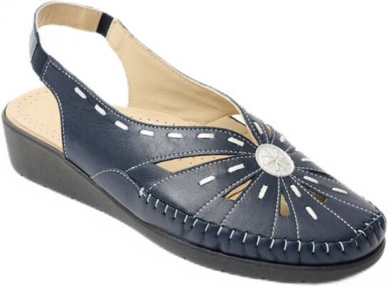 AFIBEL Leren comfort sandalen met gesloten teen
