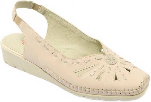 AFIBEL Leren comfort sandalen met gesloten teen