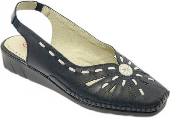 AFIBEL Leren comfort sandalen met gesloten teen