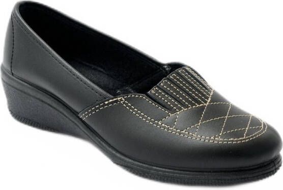 AFIBEL Leren loafers met comfortbreedte en elastische bandjes
