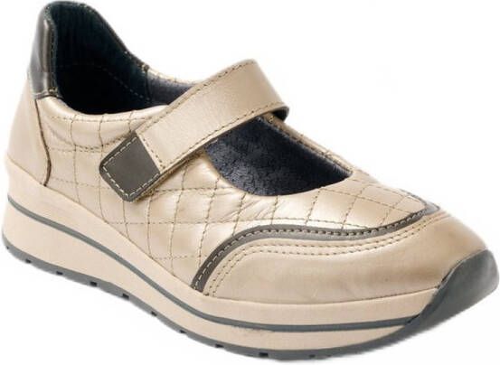 AFIBEL Leren slippers met klittenbandsluiting