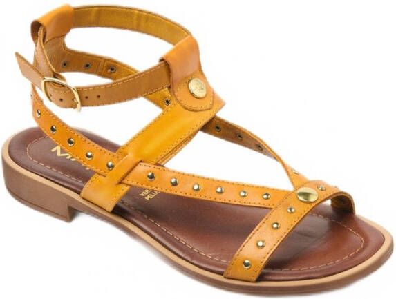 AFIBEL Leren spartaanse sandalen met studs