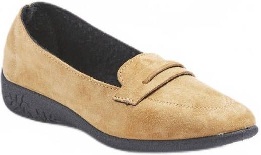 AFIBEL Mocassins compensés souples cuir velours