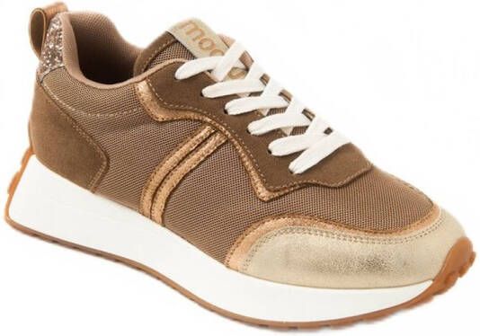 AFIBEL Multi-materiaal gouden veterschoenen