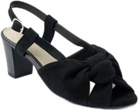 AFIBEL Open sandalen met dunne leren bandjes en hakken