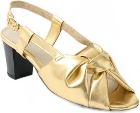 AFIBEL Open sandalen met dunne leren bandjes en hakken
