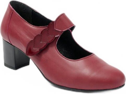AFIBEL Pumps met hak in comfortabele wijdte met leren klittenbandsluiting