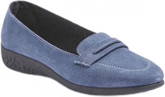 AFIBEL Mocassins compensés souples cuir velours